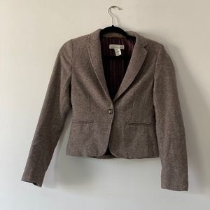H&M - Brown Wool Herringbone Blazer